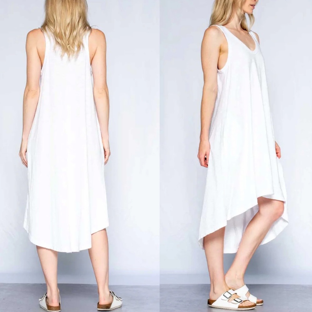 NWT J. CREW White Sleeveless swingy tank Dress size XL